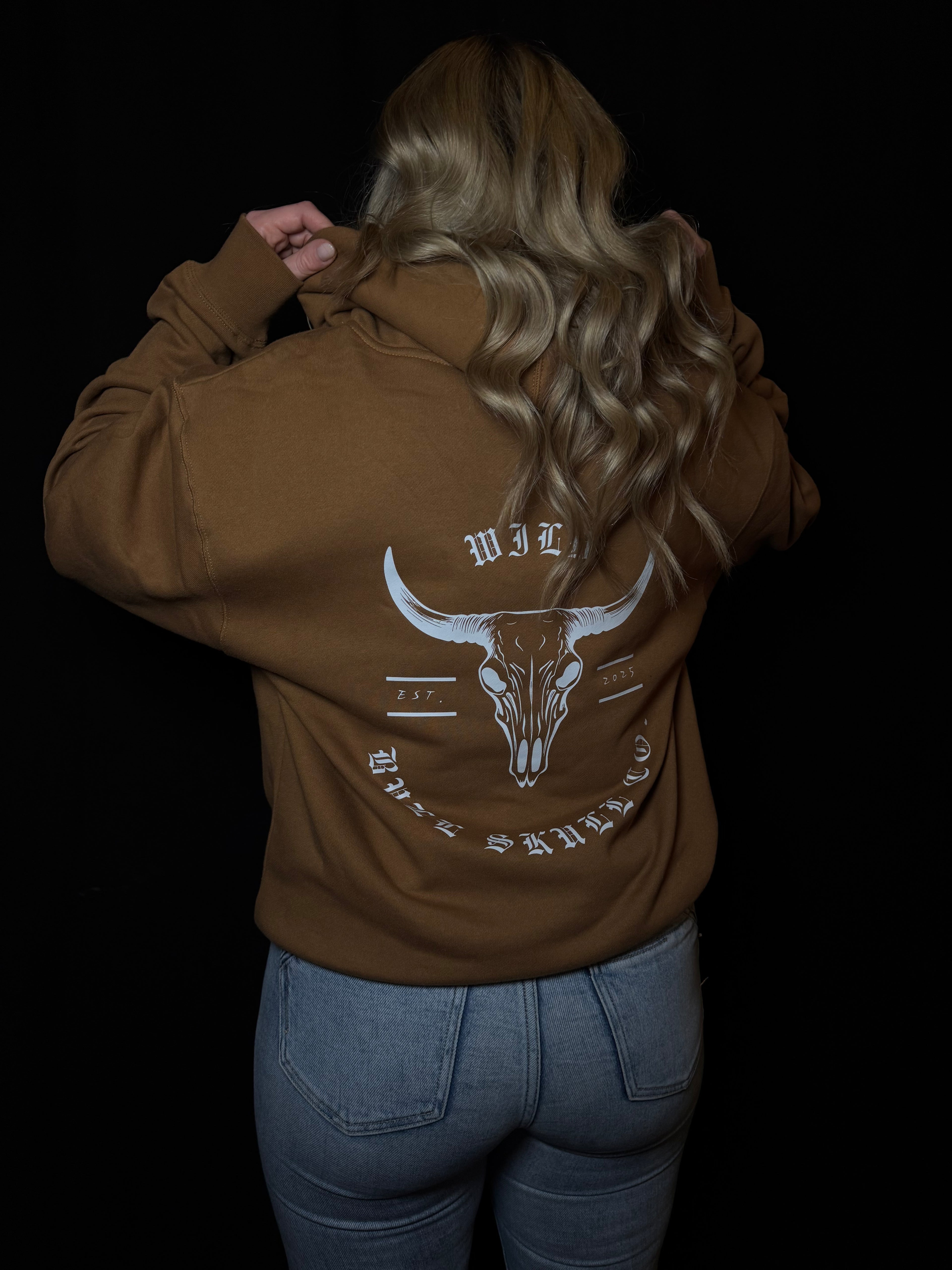 Adult Unisex OG Collection MidWeight Hoodie Brown/White