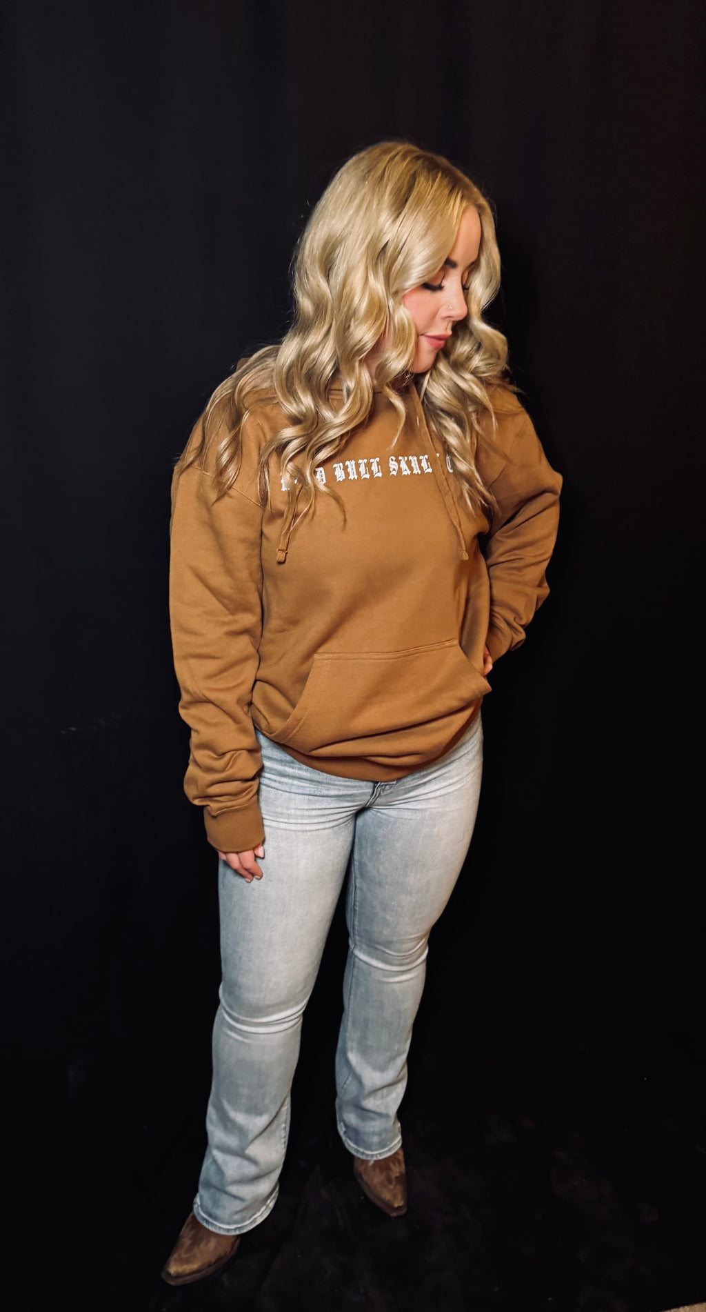 Adult Unisex OG Collection MidWeight Hoodie Brown/White