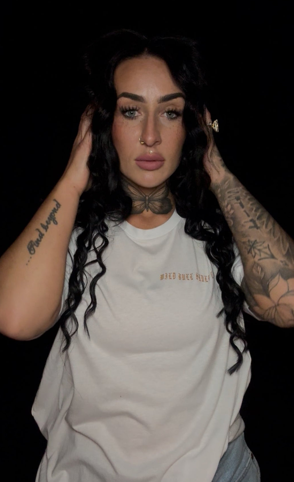 Adult Unisex OG Collection Short Sleeve T-shirt White/Brown