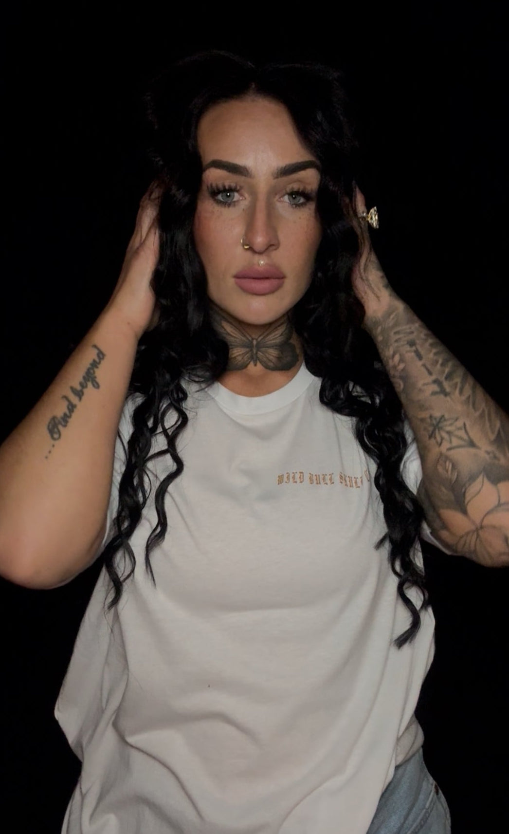 Adult Unisex OG Collection Short Sleeve T-shirt White/Brown