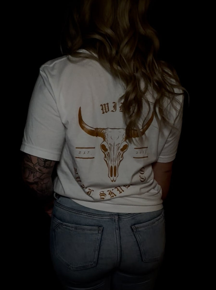 Adult Unisex OG Collection Short Sleeve T-shirt White/Brown