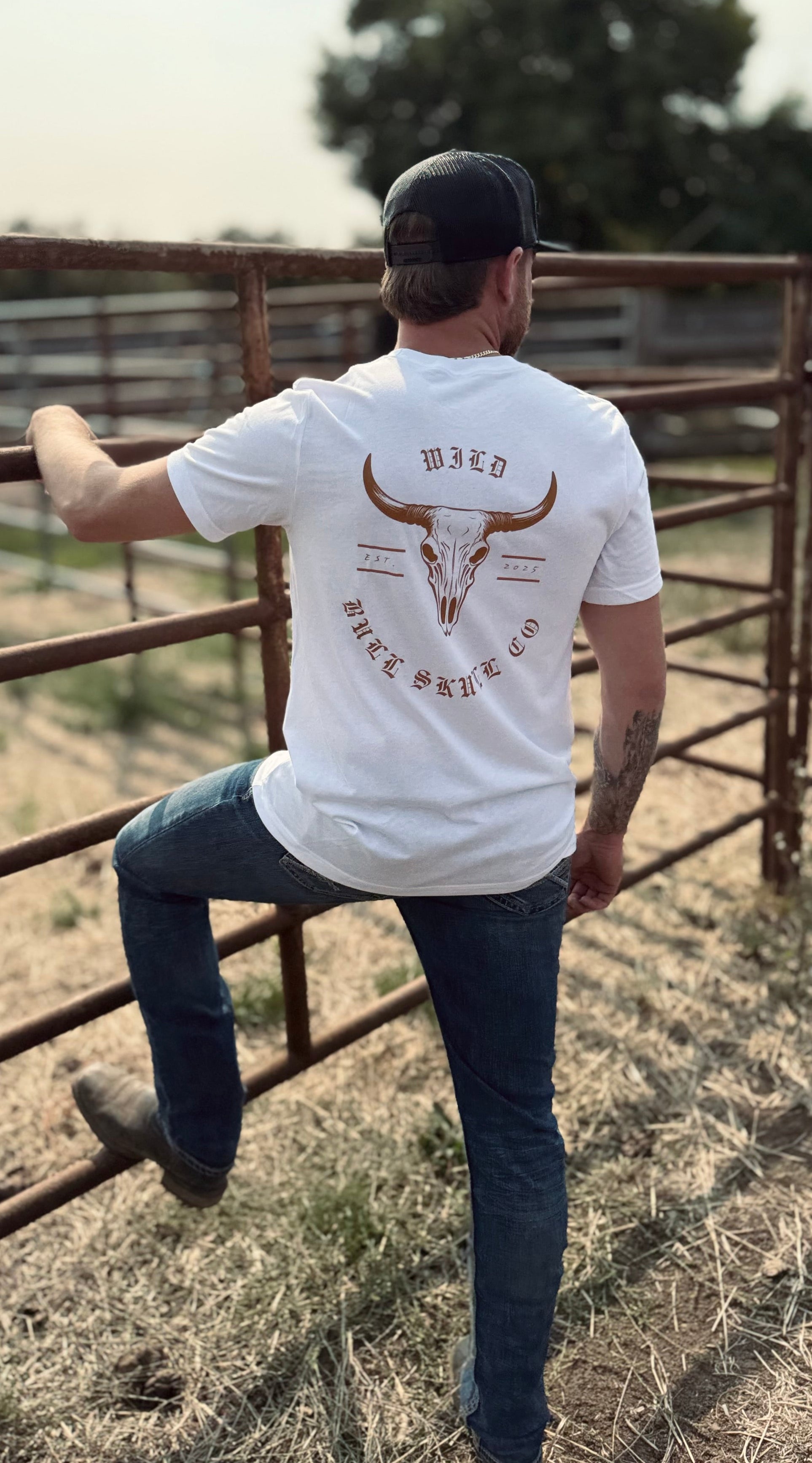 Adult Unisex OG Collection Short Sleeve T-shirt White/Brown