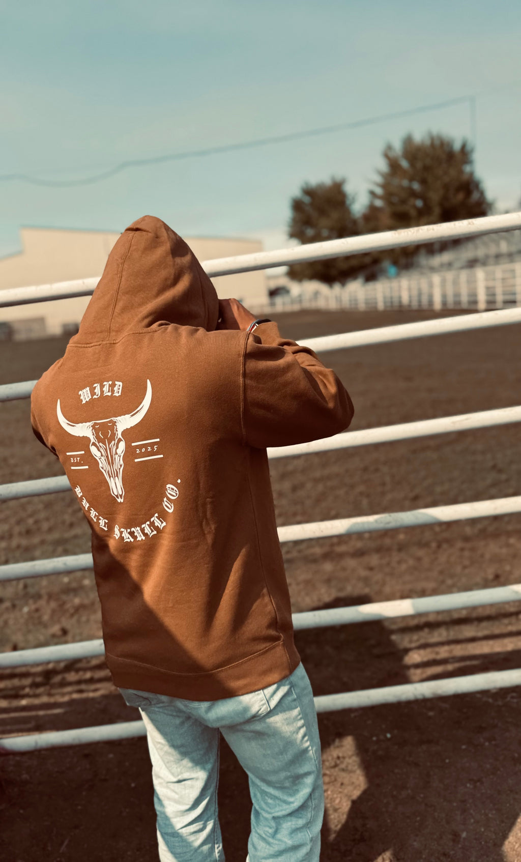 Adult Unisex OG Collection MidWeight Hoodie Brown/White